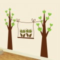 Swinging Owls Wall Sticker